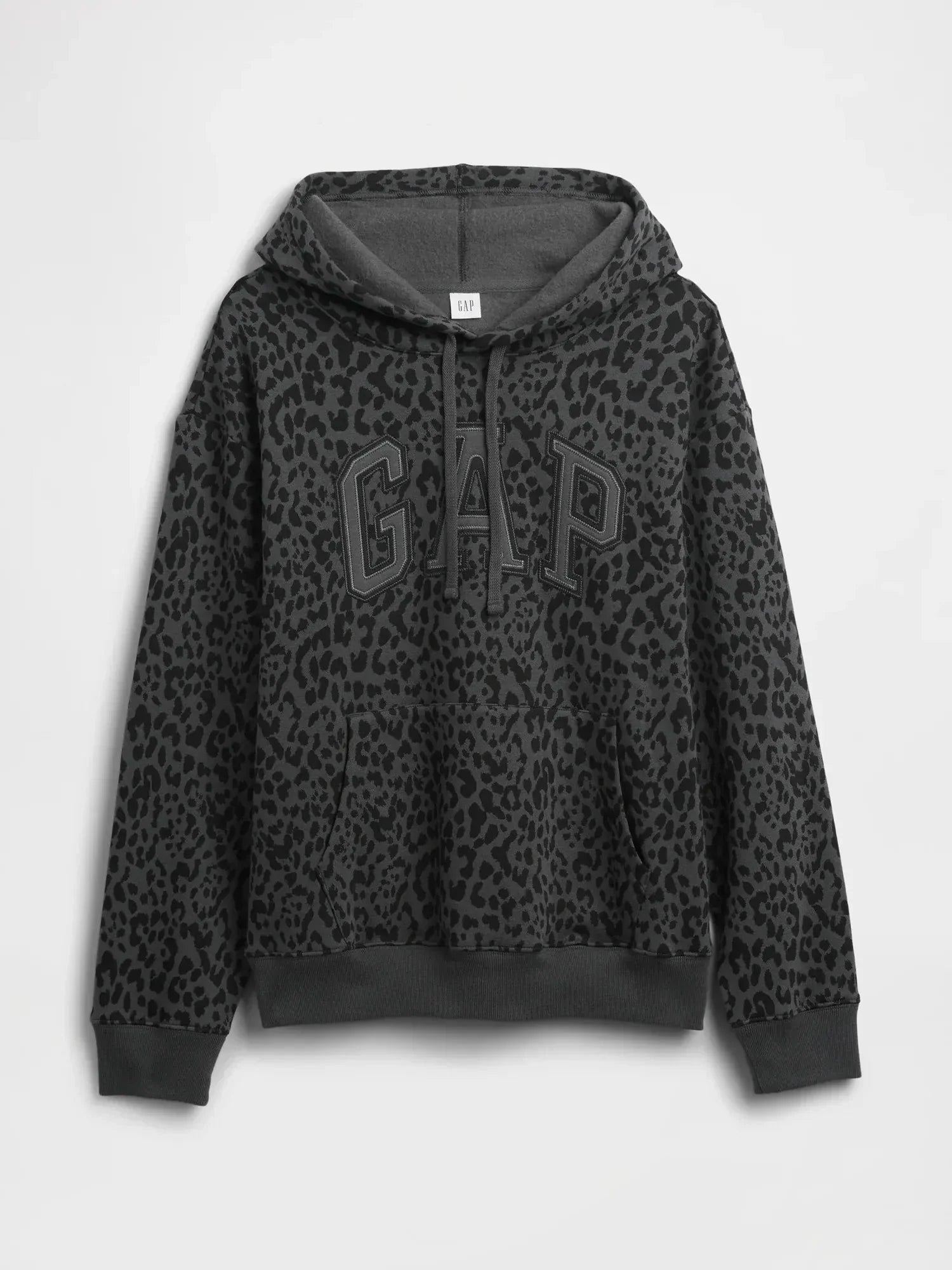 Gap Logo Charcoal Leopard Hoodie Clanton Jacket