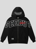 Geedup x Trapstar Black Hooded Jacket Clanton Jacket