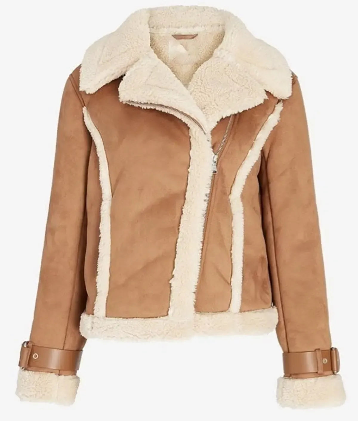 General Hospital 2025 Jacinda Bracken Suede Shearling Jacket