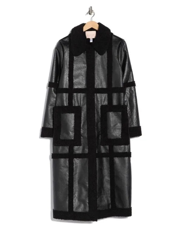 General Hospital 2026 Nazneen Contractor Black Shearling Coat