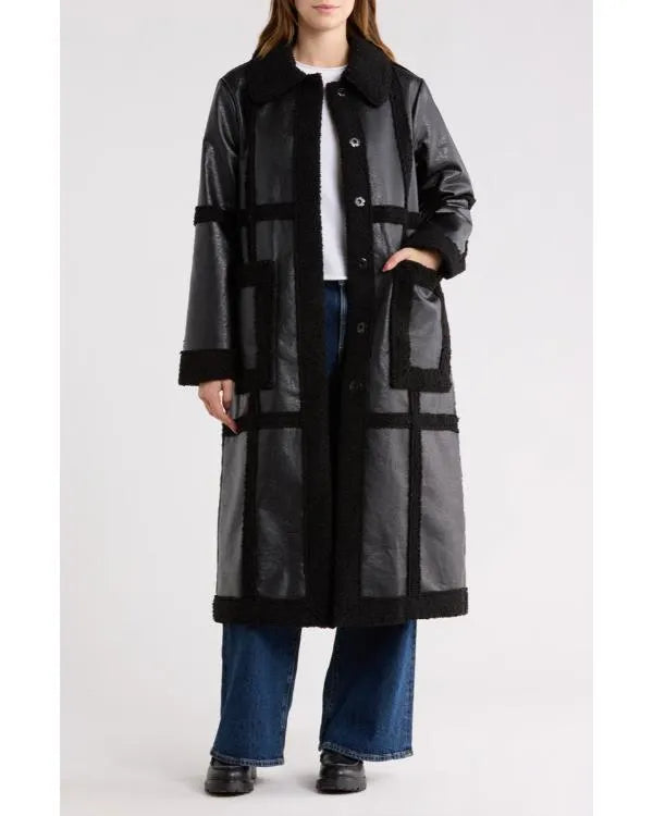 General Hospital 2026 Nazneen Contractor Black Shearling Coat