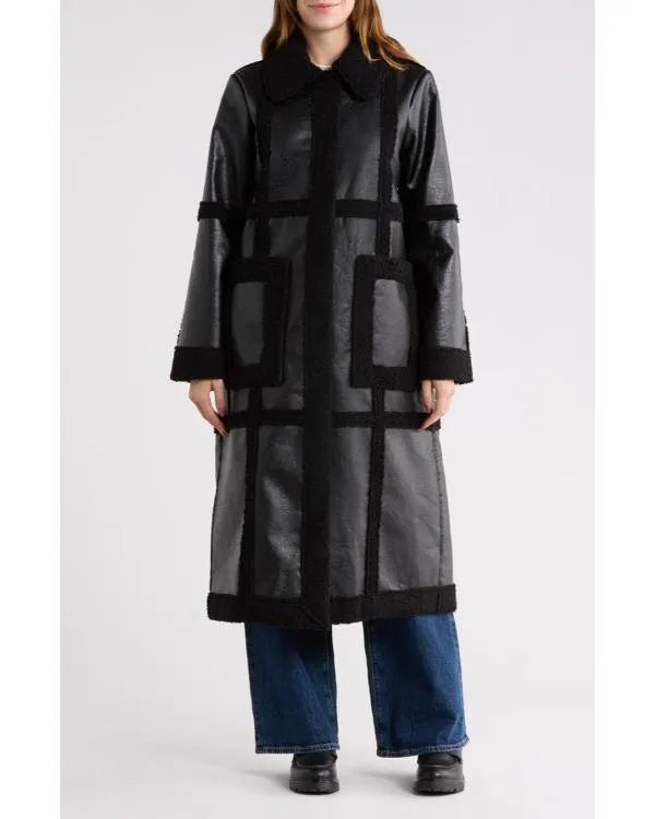 General Hospital 2026 Nazneen Contractor Black Shearling Coat