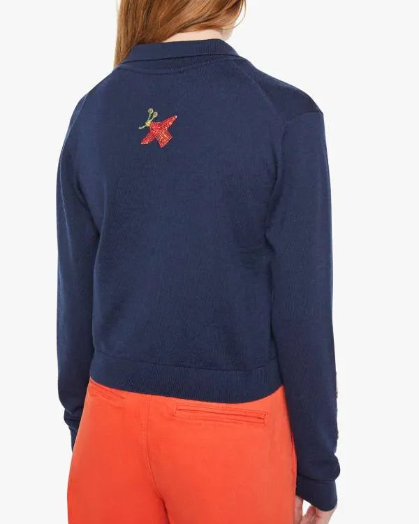 General Hospital Emma Scorpio-Drake Navy Blue Cardigan
