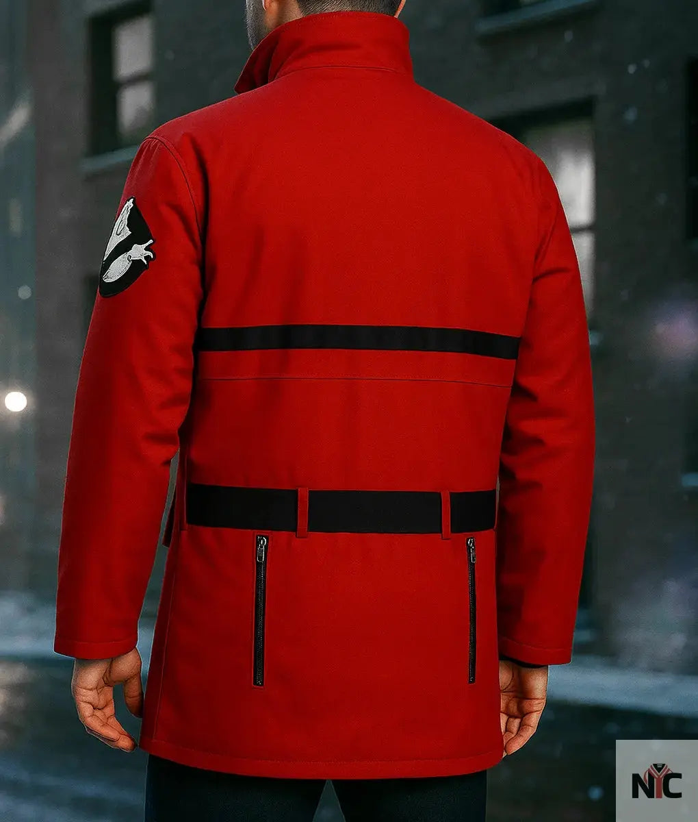 Ghostbusters Frozen Empire Paul Rudd Red Jacket Clanton Jacket