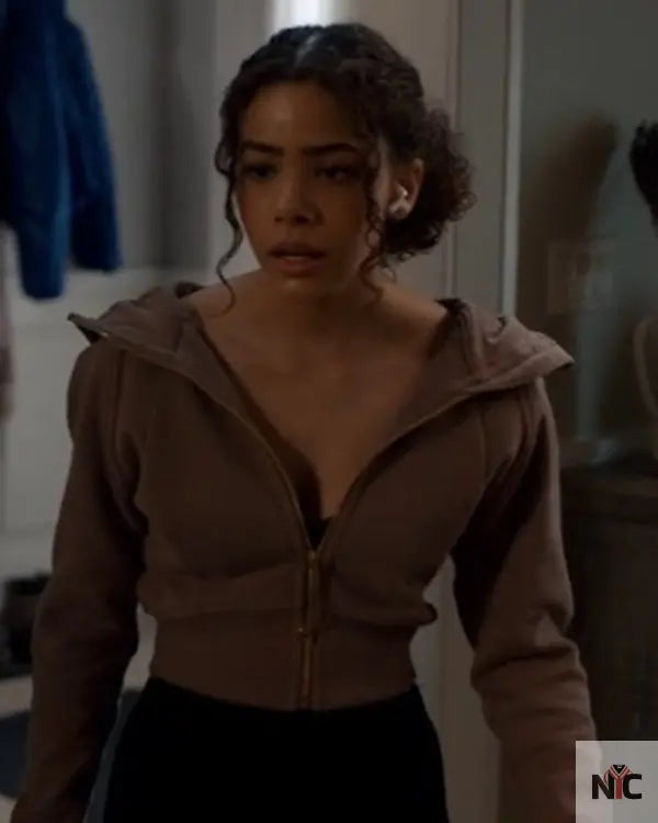 Ginny and Georgia Ginny Miller Brown Hoodie Clanton Jacket