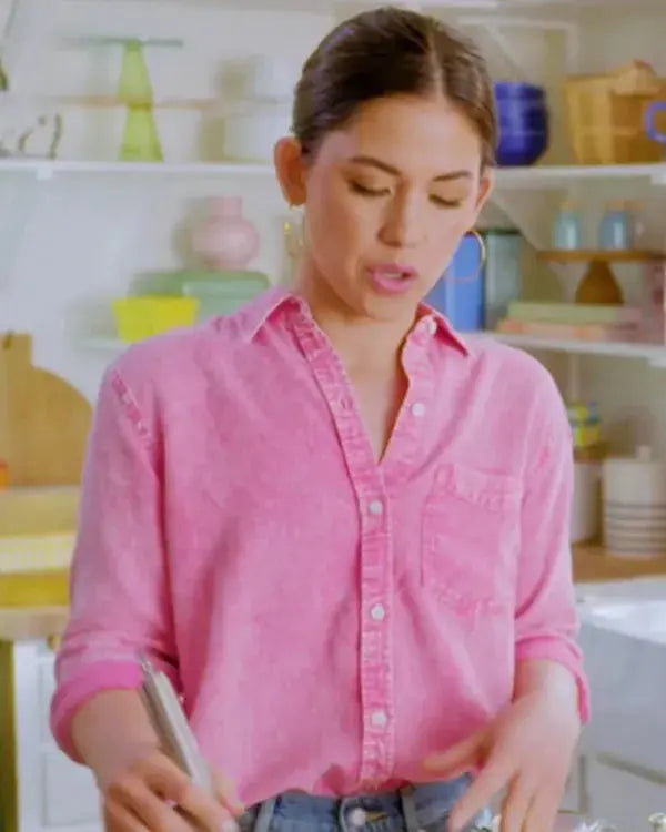 Girl Meets Farm S15 Molly Yeh Pink Denim Shirt WorthVee