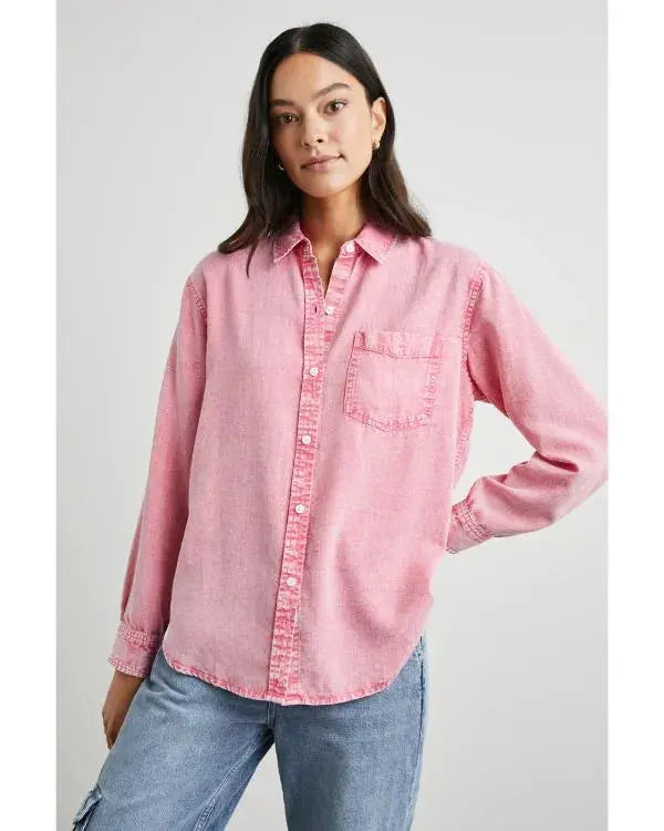 Girl Meets Farm S15 Molly Yeh Pink Denim Shirt WorthVee