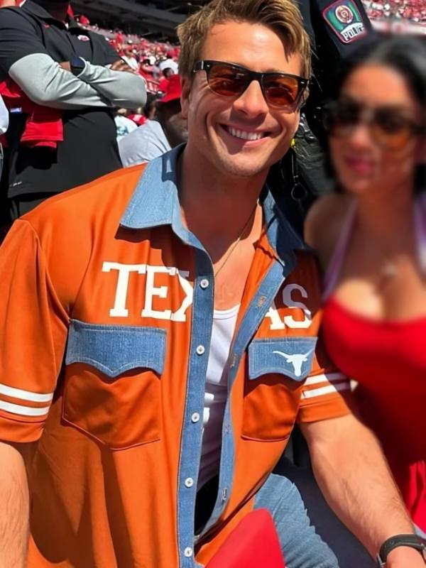 Glen Powell Kristin Juszczyk Texas Longhorns Shirt WorthVee