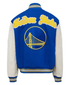 Golden State Warriors 7Th Championship Wool & Leather Jacket