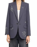 Good Morning America Joan Lunden Gray Embellished Blazer