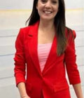 Good Morning Britain Laura Tobin Red Tailored Blazer
