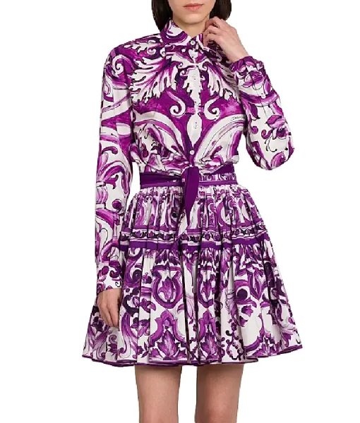 Good Morning America 2025 Gloria Estefan Maiolica Cotton Shirt WorthVee