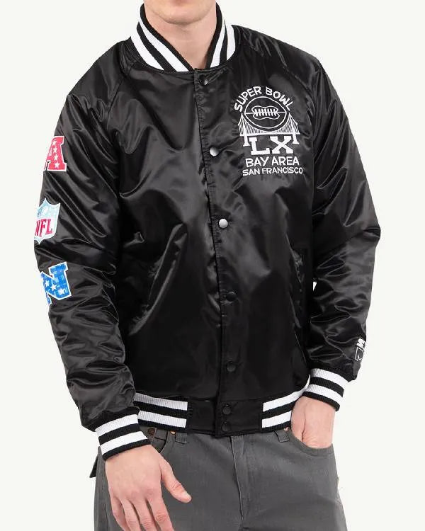 Good Morning America Michael Strahan Black Varsity Jacket