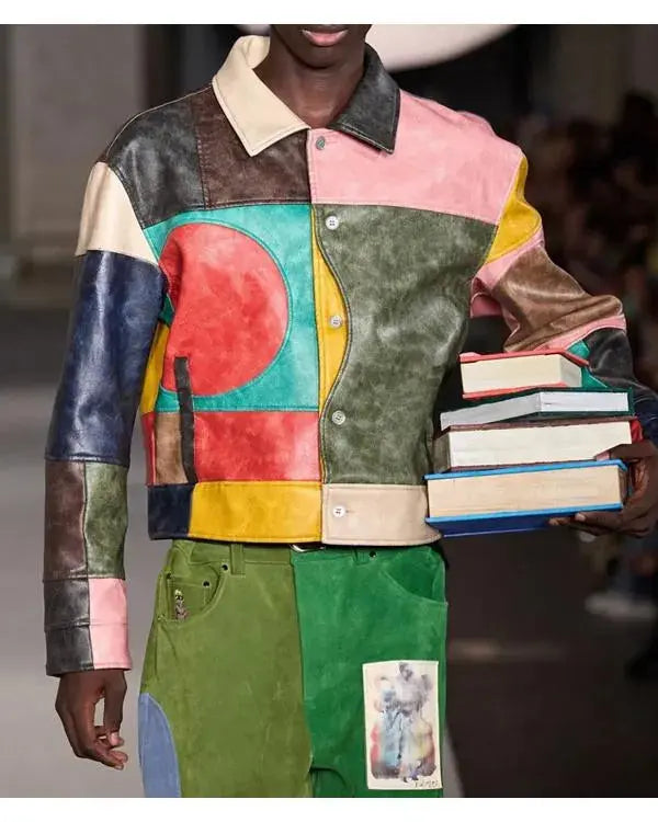 Good Morning America Samuel Arnold Multicolor Leather Jacket WorthVee