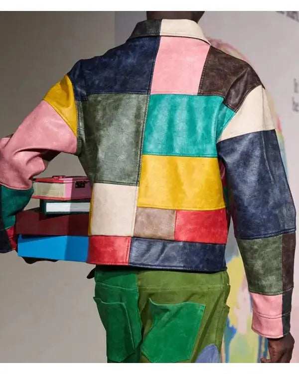 Good Morning America Samuel Arnold Multicolor Leather Jacket WorthVee