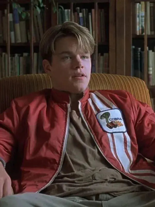 Good Will Hunting Matt Damon Red Cobra Jacket WorthVee