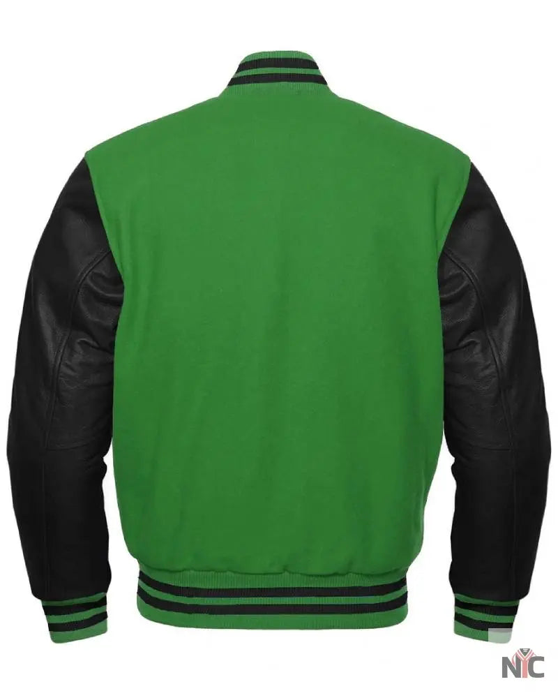 Green And Black Varsity Letterman Jacket Clanton Jacket