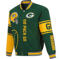 Green Bay Packers Green & Yellow Varsity Jacket WorthVee