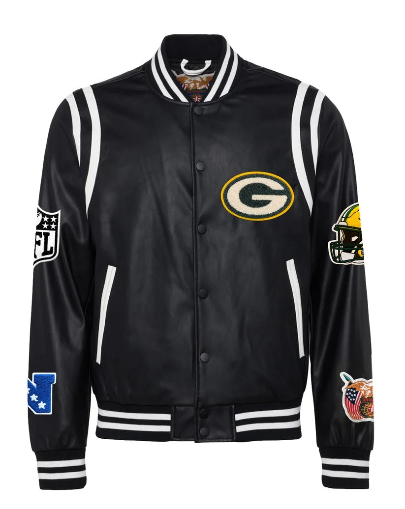 Green Bay Packers Jeff Hamilton Vegan Leather Jacket WorthVee
