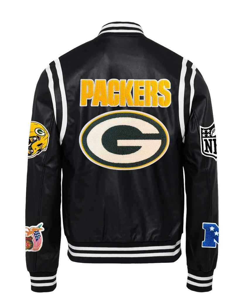 Green Bay Packers Jeff Hamilton Vegan Leather Jacket WorthVee