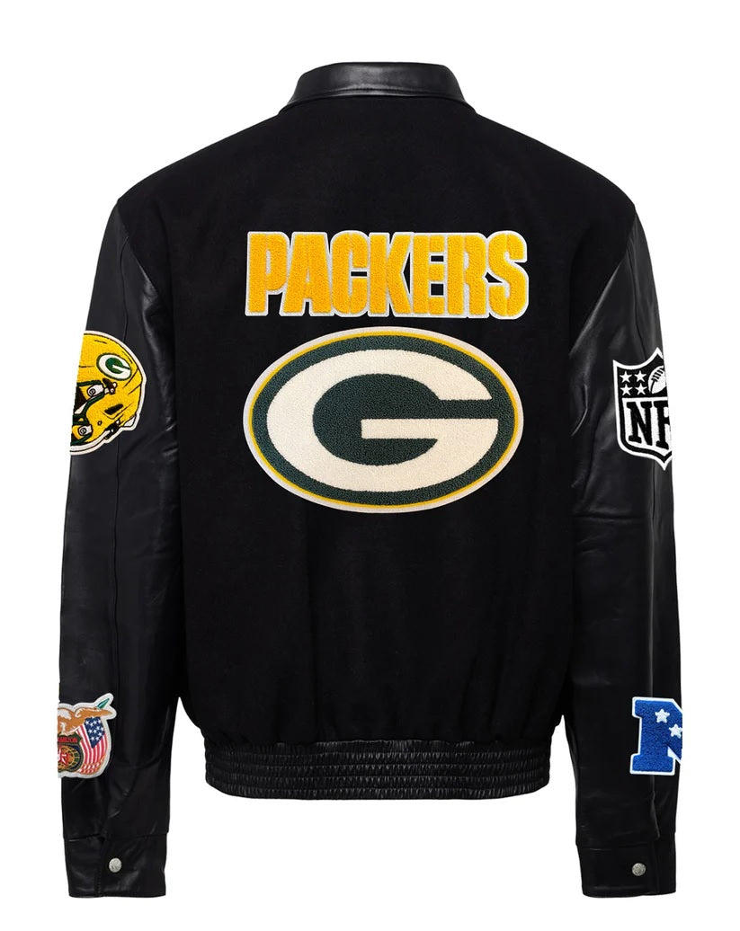 Green Bay Packers Jeff Hamilton Wool And Leather Jacket WorthVee