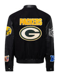 Green Bay Packers Jeff Hamilton Wool And Leather Jacket WorthVee