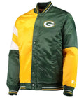 Green Bay Packers Leader Satin Full-Snap Jacket WorthVee
