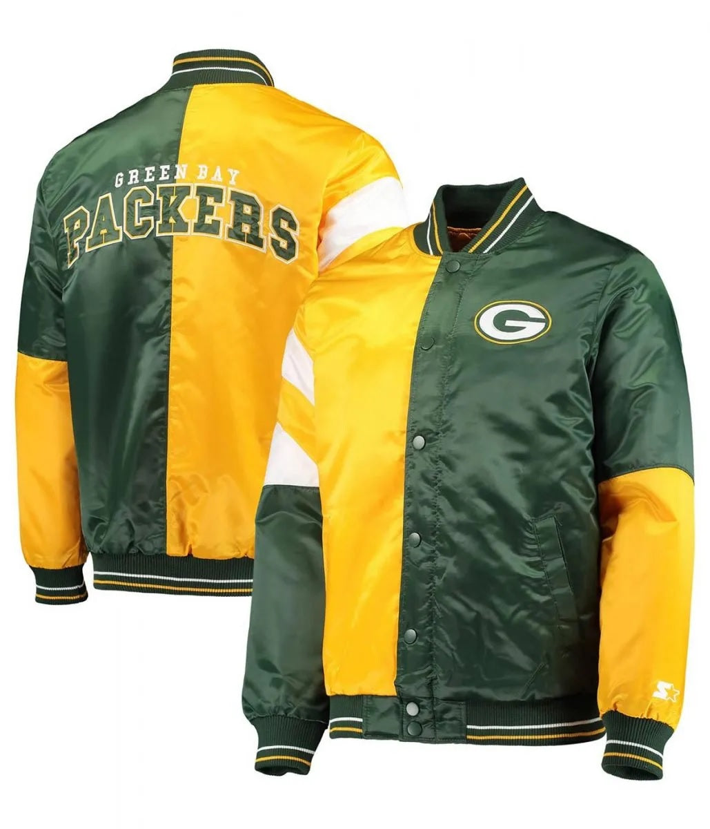 Green Bay Packers Leader Satin Full-Snap Jacket WorthVee