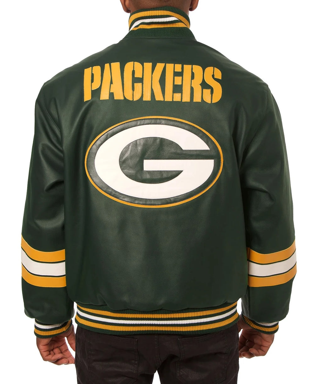 Green Bay Packers Leather Jacket WorthVee
