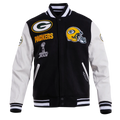 Green Bay Packers Mash Up Wool Varsity Jacket WorthVee