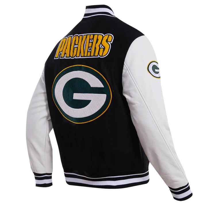 Green Bay Packers Mash Up Wool Varsity Jacket WorthVee