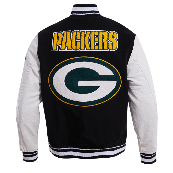 Green Bay Packers Mash Up Wool Varsity Jacket WorthVee