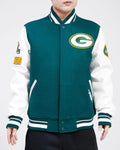 Green Bay Packers Old English Wool Varsity Jacket WorthVee