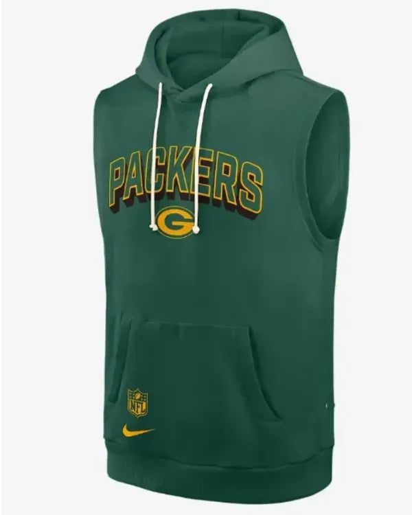 Green Bay Packers Sideline Sleeveless Hoodie