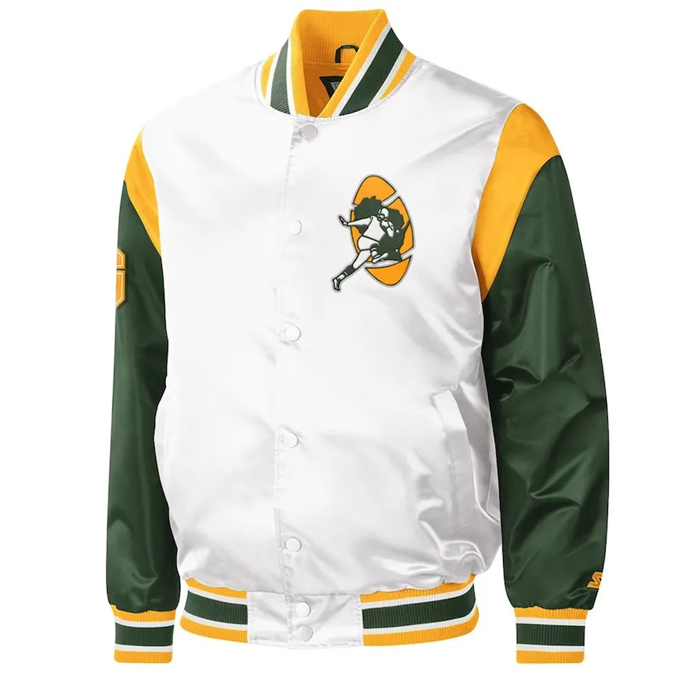 Green Bay Packers Throwback Warm Up Pitch Jacket WorthVee