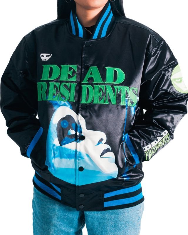 Headgear Classic Black/Green Dead Presidents Satin Jacket Clanton Jacket