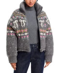 Grey Dream Chaser Fair Isle Puffer Jacket WorthVee