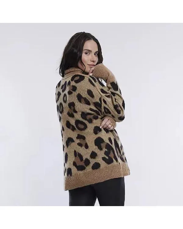 Greys Anatomy S22 Sara Paxton Leopard Print Oversized Sweater