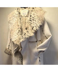 Hacks S05 Jean Smart Animal Print Fur Trim Long Overcoat WorthVee