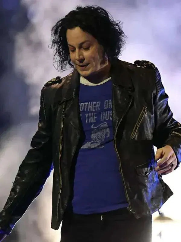 Halftime Show Jack White Black Leather Jacket WorthVee