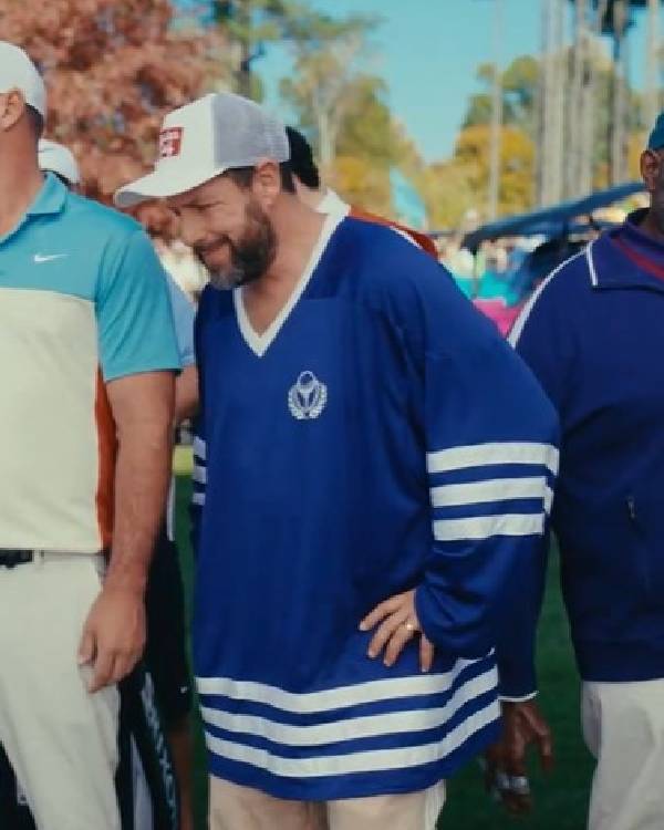 Happy Gilmore 2 Adam Sandler Blue Jersey Clanton Jacket