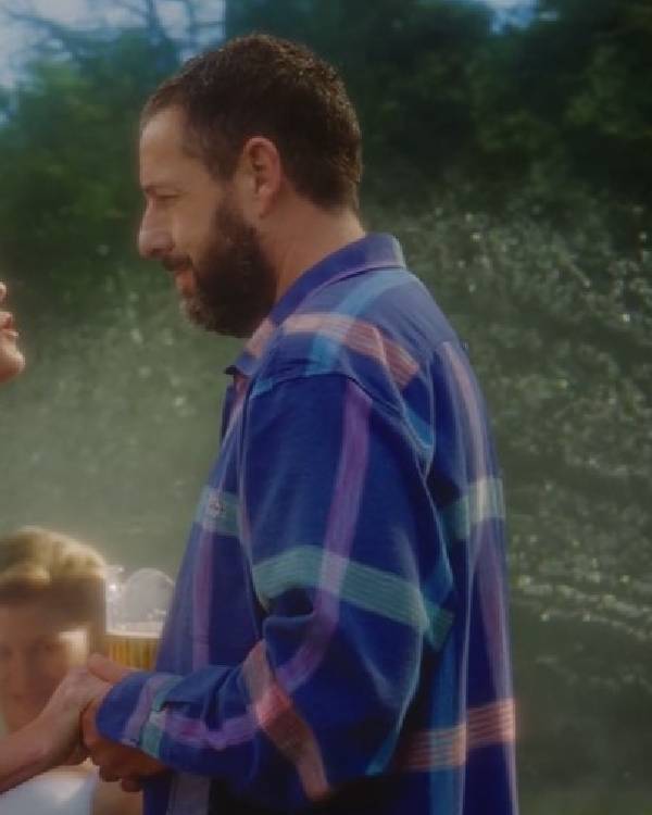 Happy Gilmore 2 Adam Sandler Multicolor Plaid Shirt Clanton Jacket