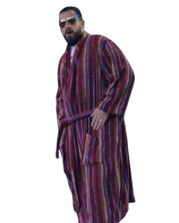 Happy Gilmore 2 Adam Sandler Striped Bathrobe Clanton Jacket