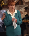 Happys Place S02 Reba McEntire Blue V-Neck Sweater