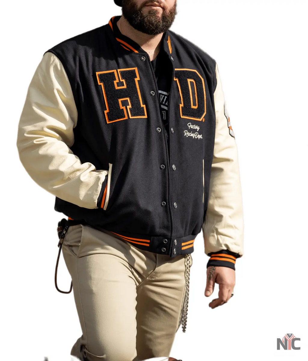 Harley Davidson 120th Anniversary Wool Varsity Jacket Clanton Jacket