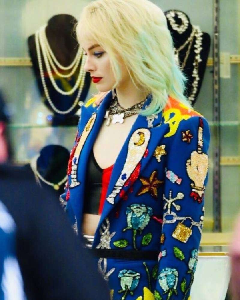 Harley Quinn Birds of Prey Sequin Blazer Clanton Jacket