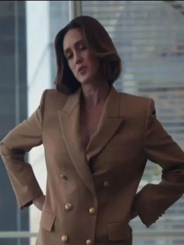 Heather Lind Your Friends and Neighbors Brown Blazer Clanton Jacket