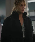 High Potential Kaitlin Olson Green Fur Jacket