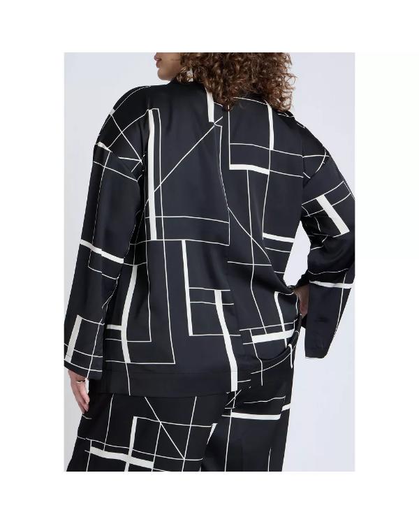 Hitmakers S01 Trey Campbell Geometric Lines Print Blazer Clanton Jacket