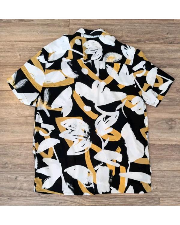 Hitmakers 2025 Stephen Kirk Black & Yellow Abstract Print Shirt Clanton Jacket